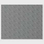 "Happy Birthday" Grau Silvery Gradient Geschenkpapier (Flach)