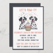 Happy Birthday Great Dane Hunde Cupcake Einladung (Vorne/Hinten)