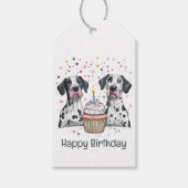 Happy Birthday Great Dane Hunde Cupcake Geschenkanhänger (Vorderseite)