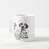 Happy Birthday Great Dane Hunde Cupcake Kaffeetasse (Vorderseite Links)