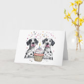 Happy Birthday Great Dane Hunde Cupcake Karte (Gelbe Blume)