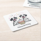 Happy Birthday Great Dane Hunde Cupcake Rechteckiger Pappuntersetzer (angewinkelt)