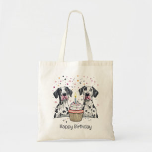 Happy Birthday Great Dane Hunde Cupcake Tragetasche