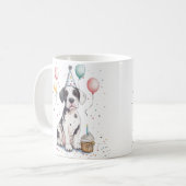 Happy Birthday Great Dane Puppy Cupcake Kaffeetasse (Vorderseite Links)