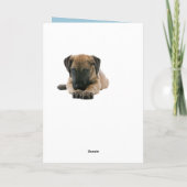 Happy Birthday Great Dane Puppy Dog Card - Verse Karte (Rückseite)