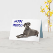 Happy Birthday Great Dane Puppy Dog Card - Verse Karte (Gelbe Blume)