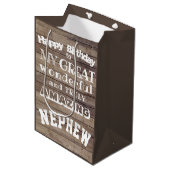Happy Birthday Great Nephew Gefallen Geschenktasch Mittlere Geschenktüte (Vorderseite Schrägansicht)