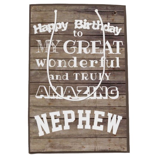 Happy Birthday Great Nephew Gefallen Geschenktasch Mittlere Geschenktüte (Vorderseite)