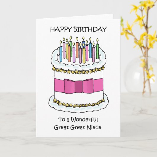 Happy Birthday Great Niece Karte (Gelbe Blume)