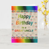 HAPPY BIRTHDAY Great Oncle Card Karte (Gelbe Blume)