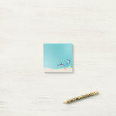 Happy Birthday Great White Shark Cartoon Post-it Klebezettel (Auf Schreibtisch)