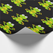 Happy Birthday Green Frog Geschenkpapier (Ecke)