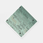 Happy Birthday Green Serviette (Ecke)