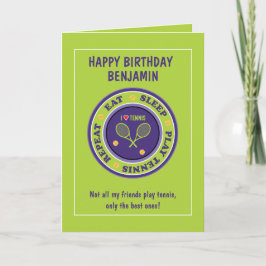 Happy Birthday, green 🎾 Tennis Birthday 🎉 Card Karte