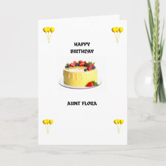 Happy Birthday Greeting Card-Yellow Ballons Karte