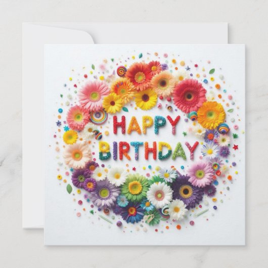 Happy Birthday Greeting Cards Feiertagskarte (Vorderseite)