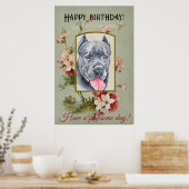 Happy Birthday Greetings Cane corso Poster (Küche)