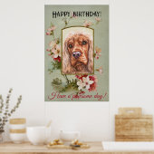 Happy Birthday Greetings English Cocker spaniel Poster (Küche)