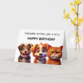 Happy Birthday Greetings from everyone Karte (Gelbe Blume)