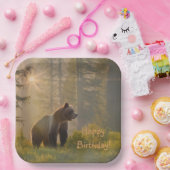 Happy Birthday Grizzly Bär Pappteller (Party)