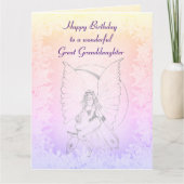 Happy Birthday Große Enkeltochter Fairy Design Karte (Vorderseite)