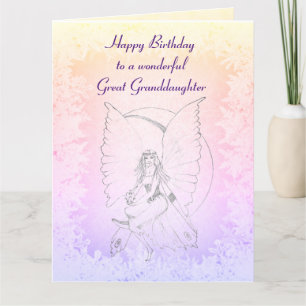 Happy Birthday Große Enkeltochter Fairy Design Karte