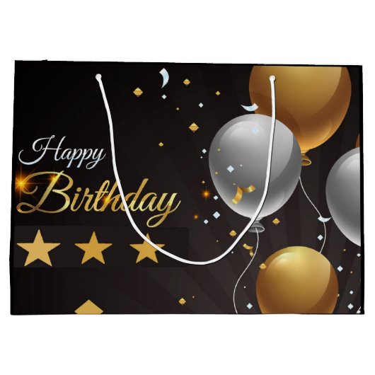 Happy Birthday Große Geschenktüte (Rückseite)