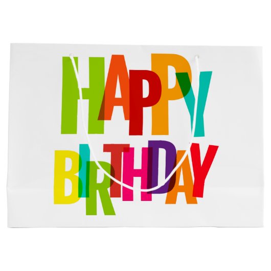 Happy Birthday Große Geschenktüte (Rückseite)
