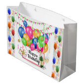 Happy Birthday Große Geschenktüte (Rückseite Schrägansicht)