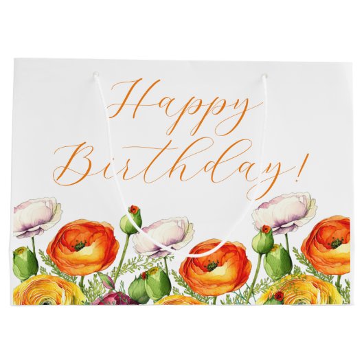 Happy Birthday Große Geschenktüte (Rückseite)