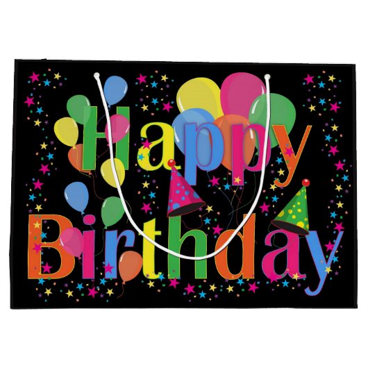 Happy Birthday Große Geschenktüte (Rückseite)