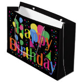 Happy Birthday Große Geschenktüte (Vorderseite Schrägansicht)