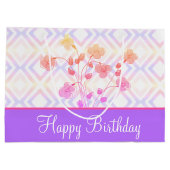 Happy Birthday Große Papier Tasche Stil Große Geschenktüte (Rückseite)