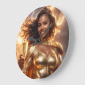 Happy Birthday Große Wanduhr (Winkel)