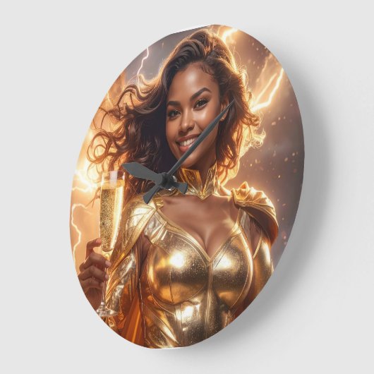 Happy Birthday Große Wanduhr (Winkel)