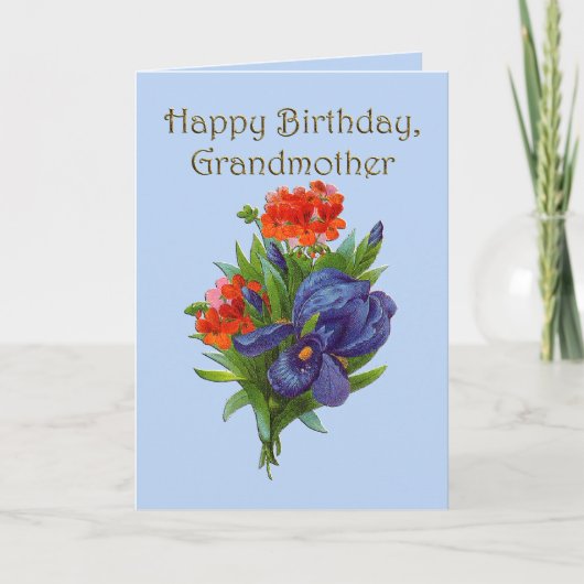 Happy Birthday Großmutter Karte (Vorderseite)