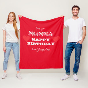 Happy Birthday Großmutter NONNA Name Cosy Fleecedecke