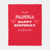 Happy Birthday Großmutter NONNA Name Cosy Fleecedecke (Vorderseite)