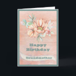 Happy Birthday Großmutter Watercolor Cactus Karte<br><div class="desc">Eine wunderschöne Aquarellkarte,  die Sie Ihrer Großmutter schicken können,  um Ihre Liebe zum Geburtstag auszudrücken</div>