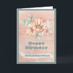 Happy Birthday Großmutter Watercolor Cactus Karte<br><div class="desc">Eine wunderschöne Aquarellkarte,  die Sie Ihrer Großmutter schicken können,  um Ihre Liebe zum Geburtstag auszudrücken</div>