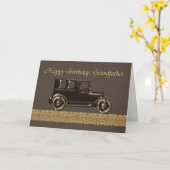 Happy Birthday Großvater Classic Auto Karte (Gelbe Blume)
