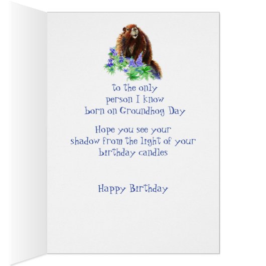 Happy Birthday Groundhog Day Spaß (Innen (Rechts))