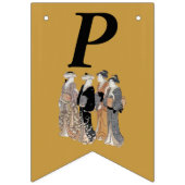 Happy Birthday Group Vintag Geisha Ladys Japan Wimpelkette (Dritte Fahne)