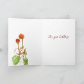 Happy Birthday Grow Wild Pflanze Orange Wildblumen Karte (Innenseite)