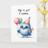 Happy Birthday Grumpy Bird Age ist nur eine Zahl Karte (Gelbe Blume)