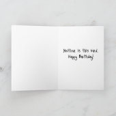 Happy Birthday Grumpy Bird Balloons Gefühl Chirpy Karte (Innenseite)