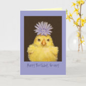 Happy Birthday Grumpy Card Karte (Gelbe Blume)