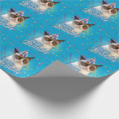 Happy Birthday Grumpy Cat Geschenkpapier (Ecke)
