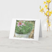 Happy Birthday Grunge Blume Karte (Gelbe Blume)