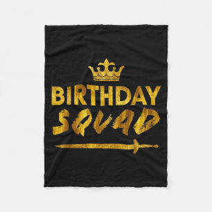 Happy Birthday Gruppe König Krone Schwert Party Go Fleecedecke